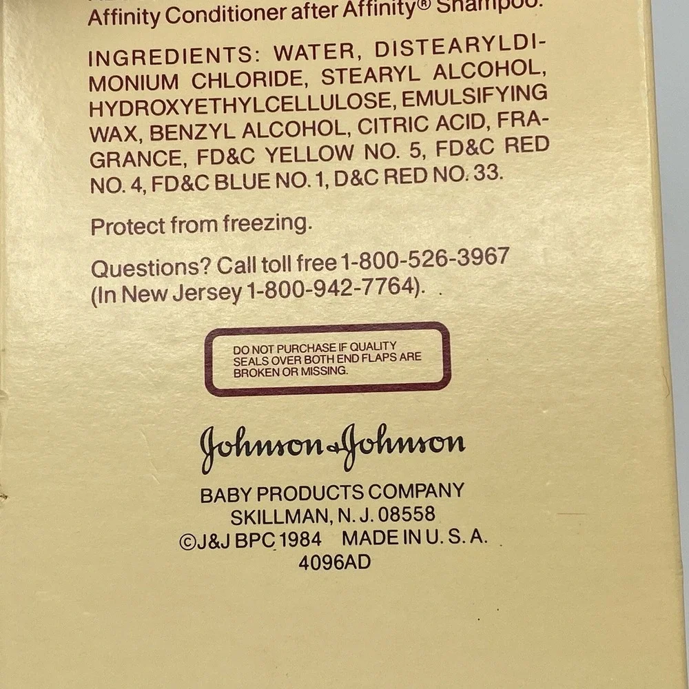 Affinity Conditioner Johnson &‎ Johnson 15 fl. oz. Vintage